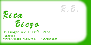 rita biczo business card